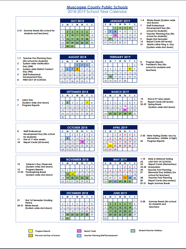 MCSD Calendar